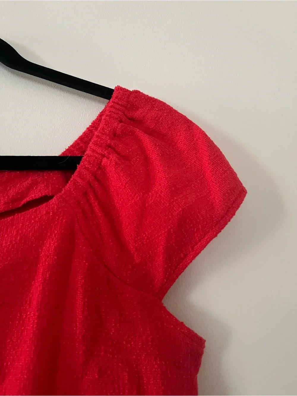 Madewell Red 100% Cotton Gauze Button Front Top Medium 100% Cotton Cottagecore